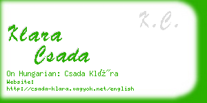 klara csada business card